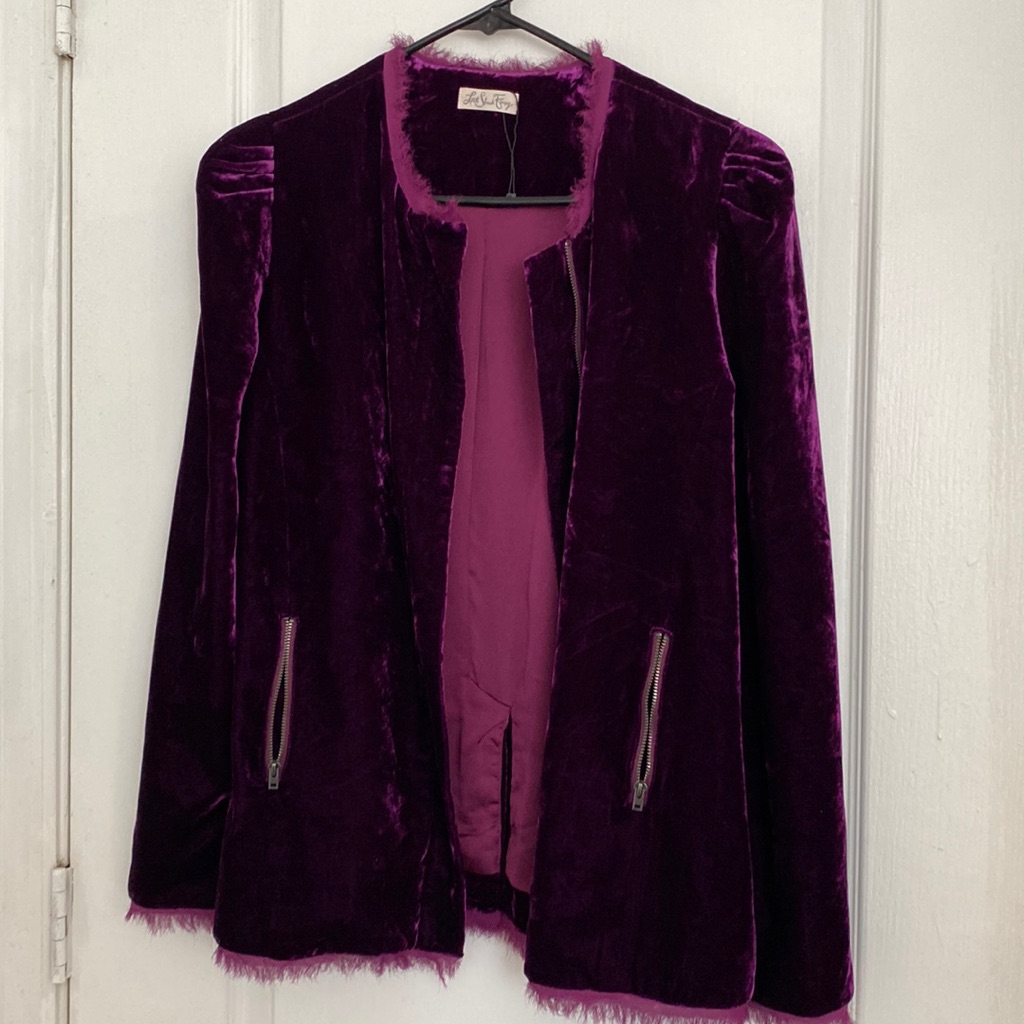 Loveshackfancy Velvet Blazer Like Jacket